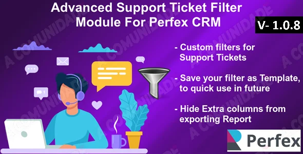 Advanced Support Ticket Filters Module for Perfex CRM